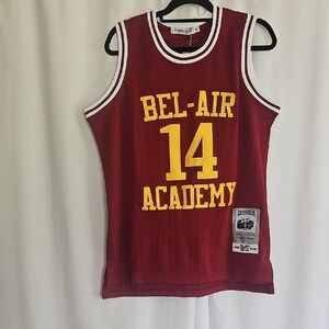 Red and Yellow Bel-Air Academy Basketball Jersey